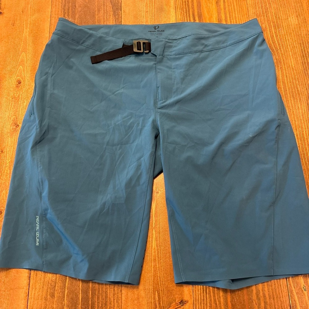 Pearl‎ Izumi Summit Shell Shorts Mens 38 MTB Nylon Stretch Blue 13" Trail